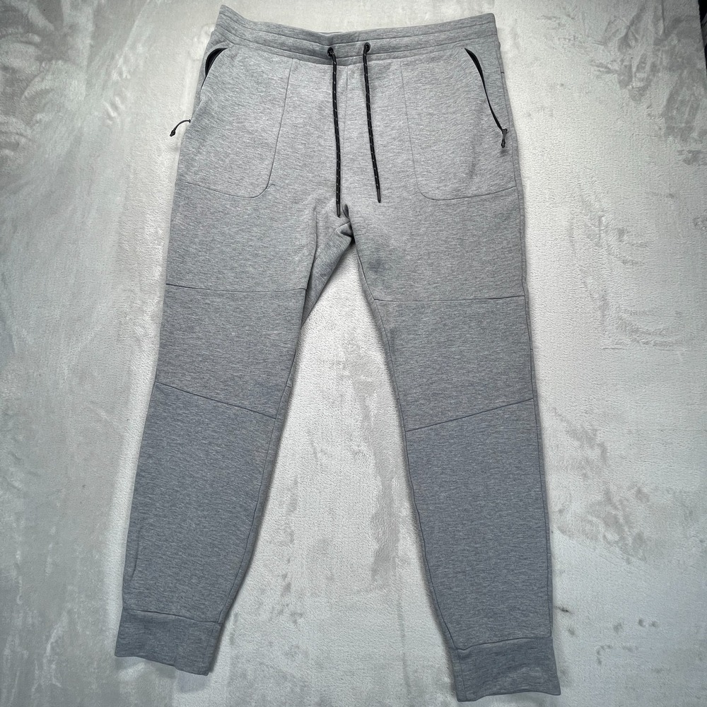 Express Jogger Pants Mens Large Heather Gray Stretch Tapered Leg Drawstring